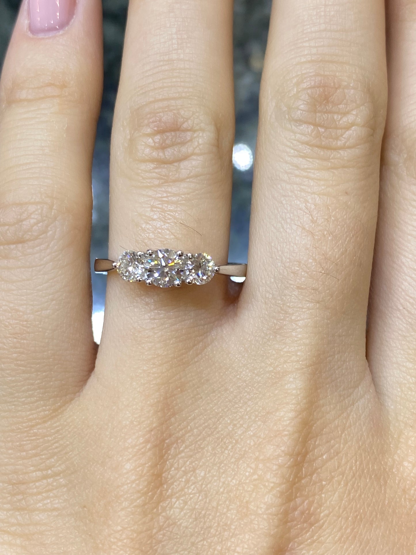 0.38 CT SOLITAIRE TRILOGY RING