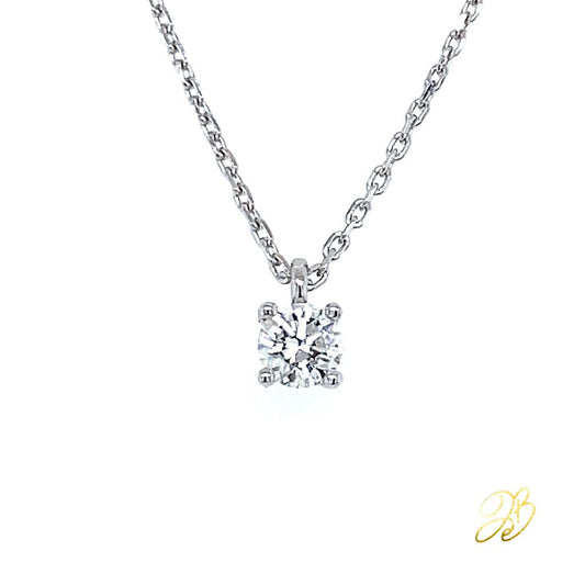 SOLITAIRE NECKLACE 0.24CT