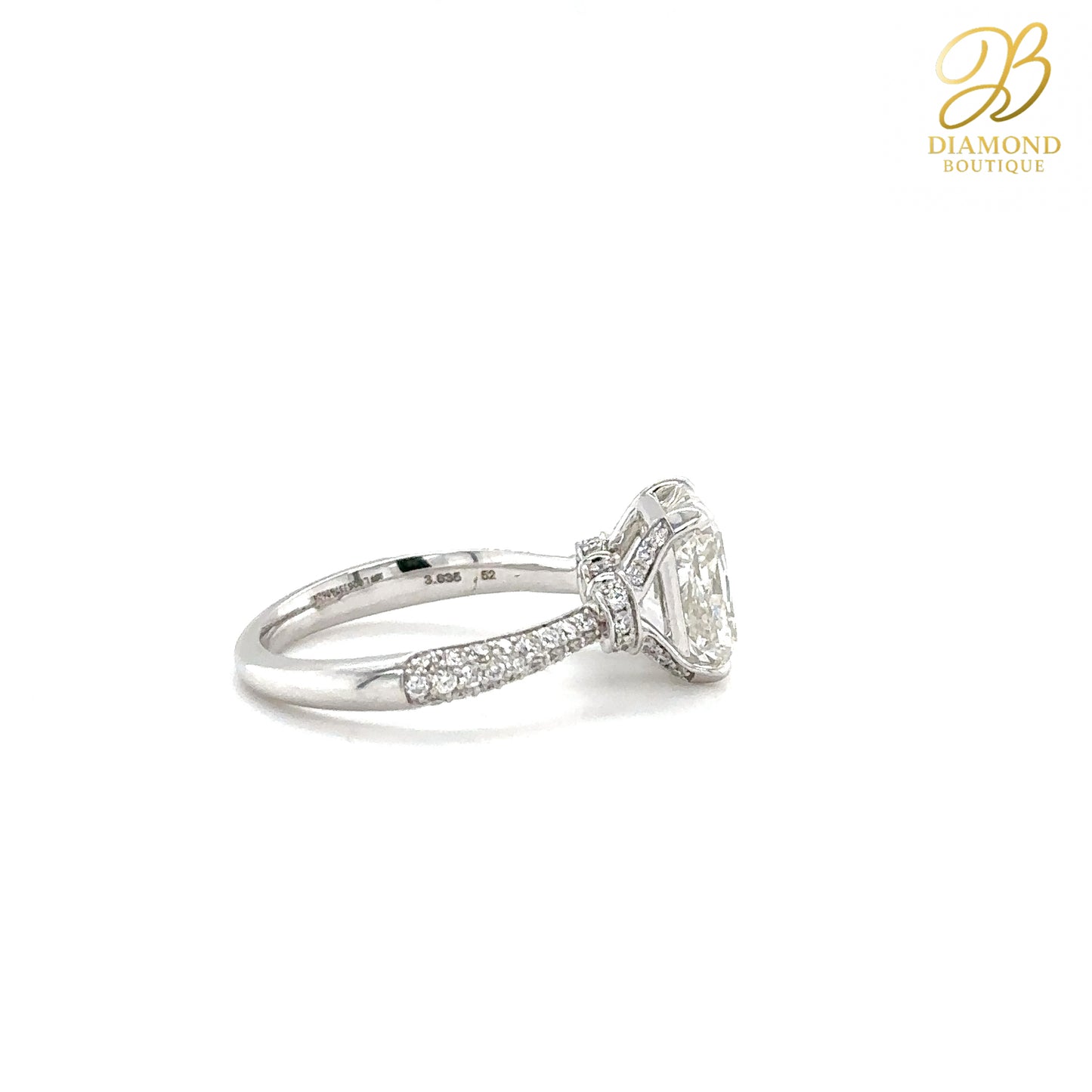 1.00 CT RADIANT HIDDEN HALO PAVÉ RING