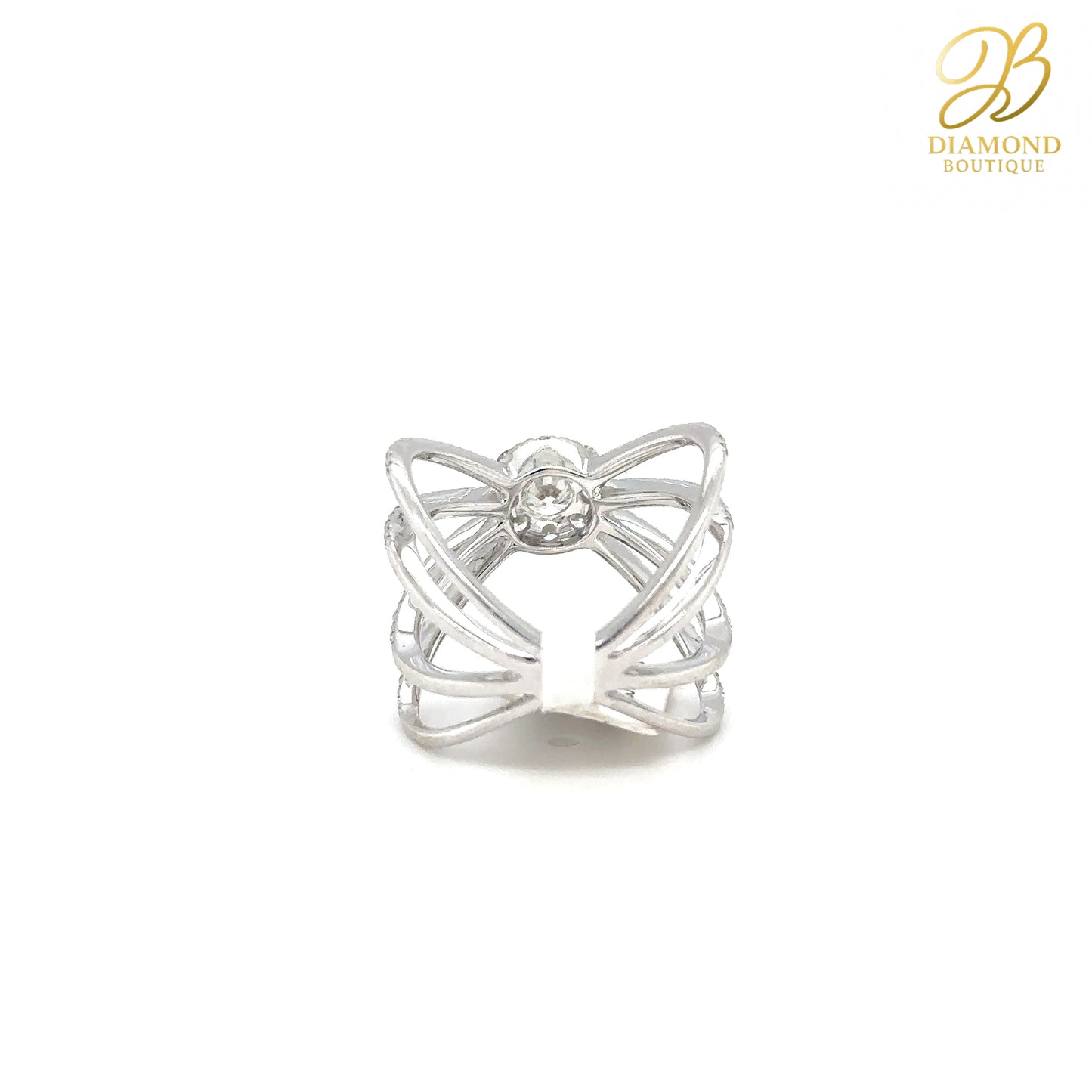 0.24 CT MULTI-SPLIT SHANK DIAMOND COCKTAIL RING