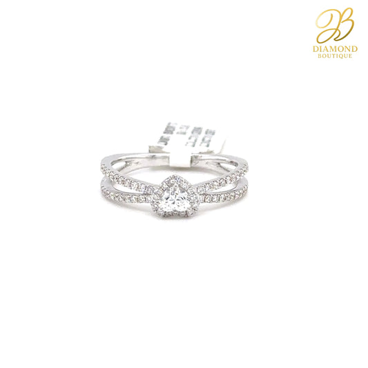 0.23 CT HEART-SHAPED HALO RING