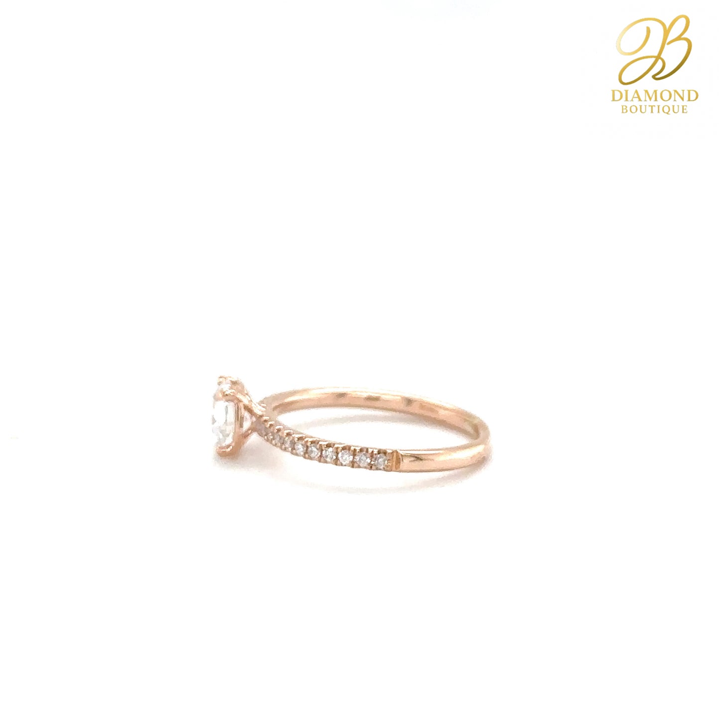 0,75 CT ROUND SOLITAIRE PAVÉ RING