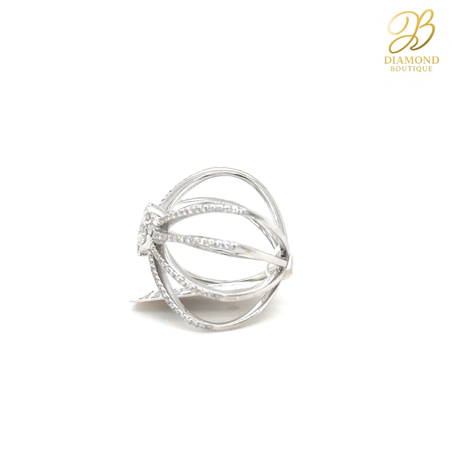 0.24 CT MULTI-SPLIT SHANK DIAMOND COCKTAIL RING