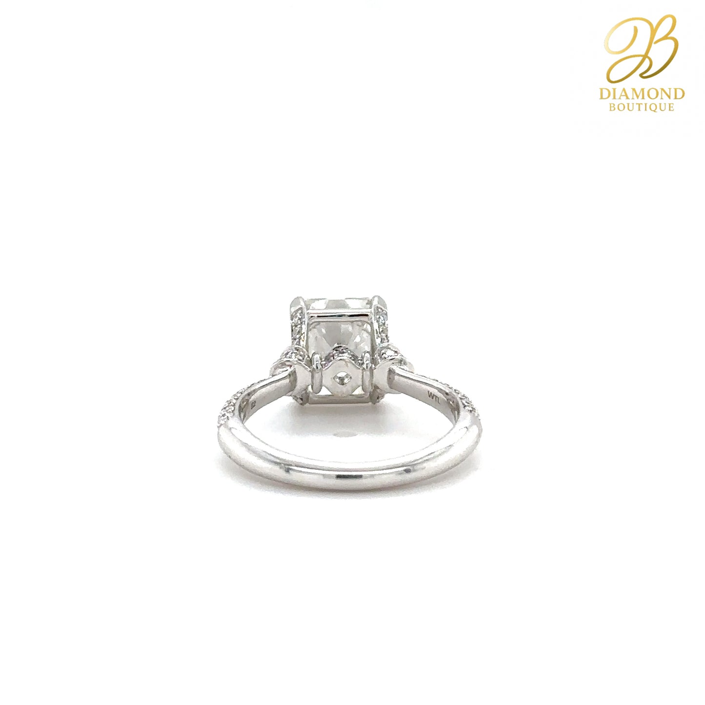 1.00 CT RADIANT HIDDEN HALO PAVÉ RING