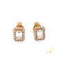 HALO EMERALD CUT STUDS