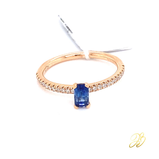 BLUE SOLITAIRE RING