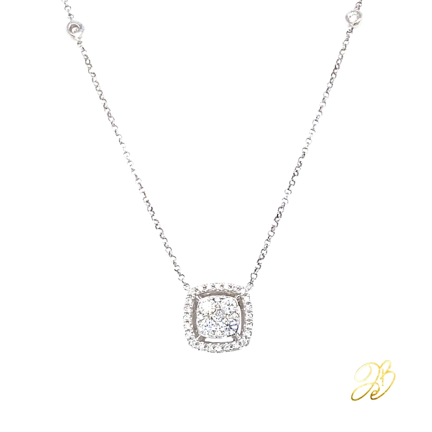 SQUARE HALO NECKLACE