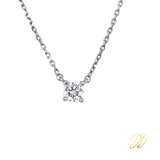 SOLITAIRE NECKLACE 0.15CT