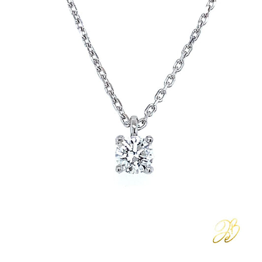 SOLITAIRE NECKLACE 0.24CT