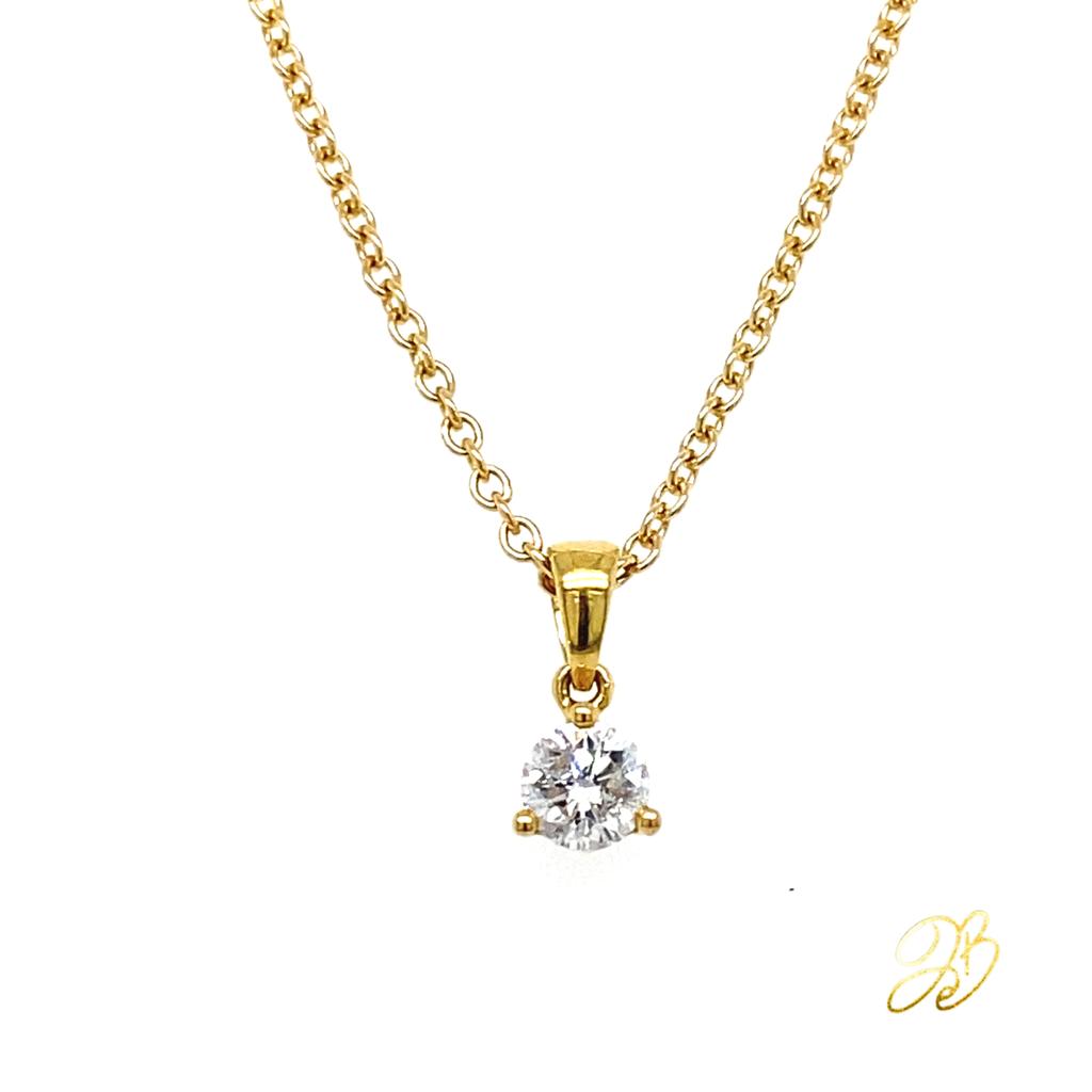 3 GRIFF SOLITAIRE NECKLACE  0.31CT