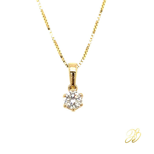 SOLITAIRE NECKLACE 0.31CT