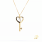 INITIAL HEART KEY NECKLACE